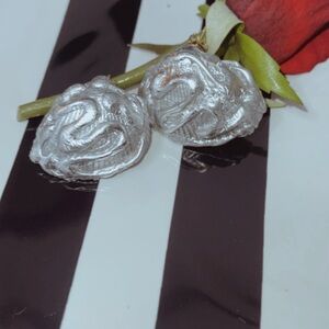 “The terminator” hand painted seashell earrings